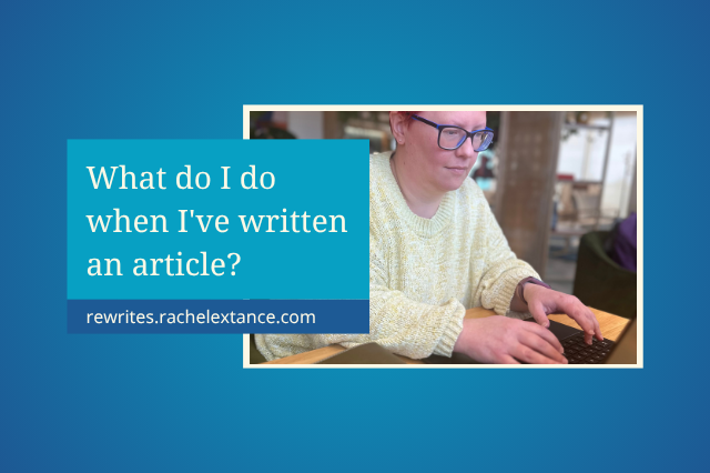 What do I do when I've written an article?